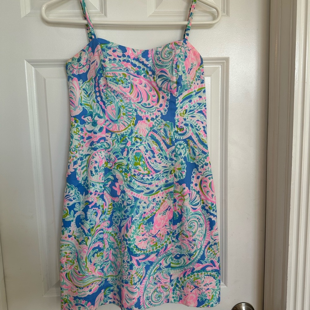 Lilly Pulitzer Pink and Blue Patterned Dress